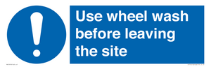 Use wheel wash before leaving the site